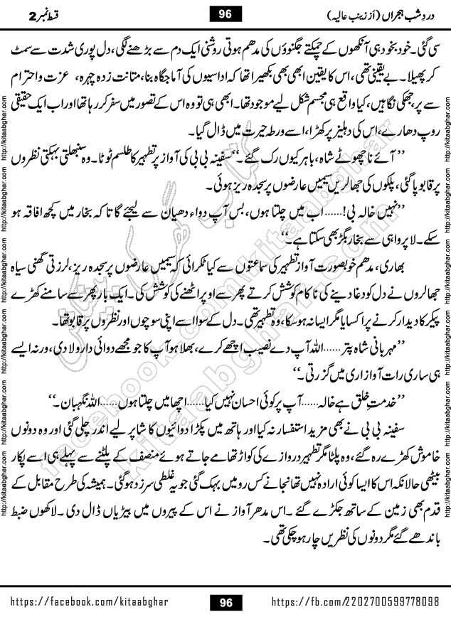 Dard e Shab e Hijran last episode 15 by Zainab Aliya Famous Urdu Novel